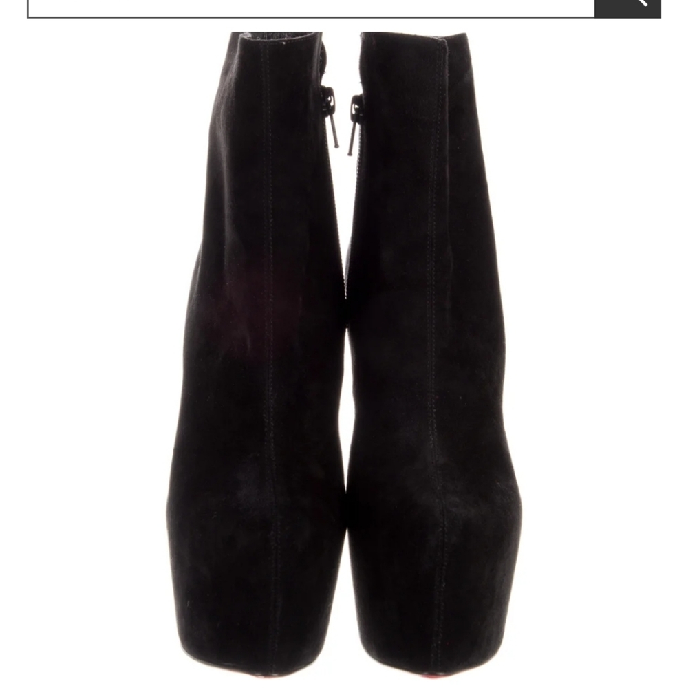 Christian Louboutin Suede Ankle Platform boots